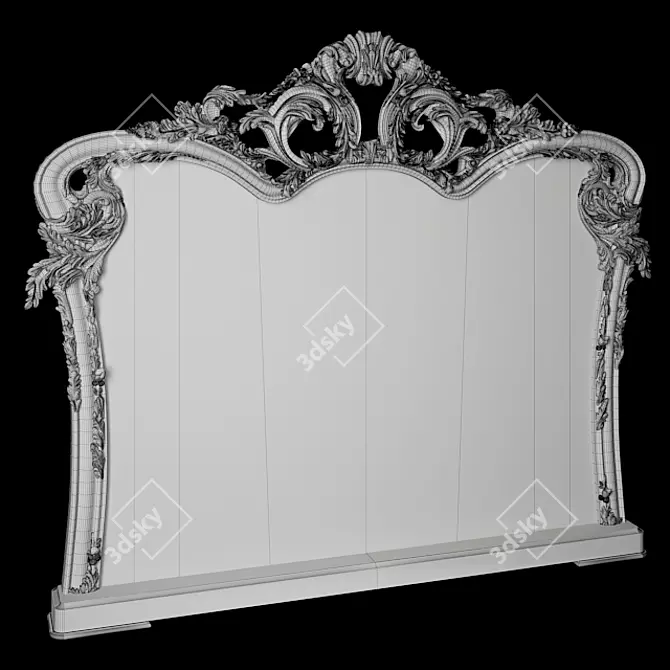 Regal Reflection: Versailles Socci Mirror 3D model image 2