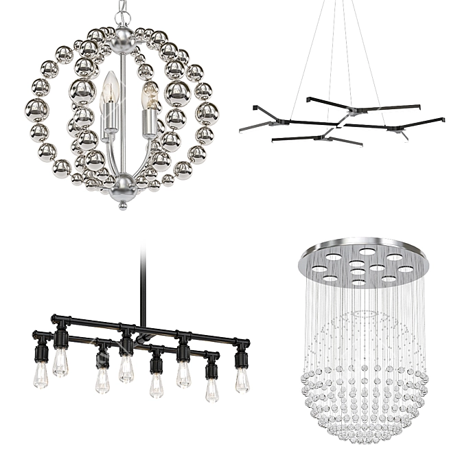  Modern Chandelier Collection 3D model image 1