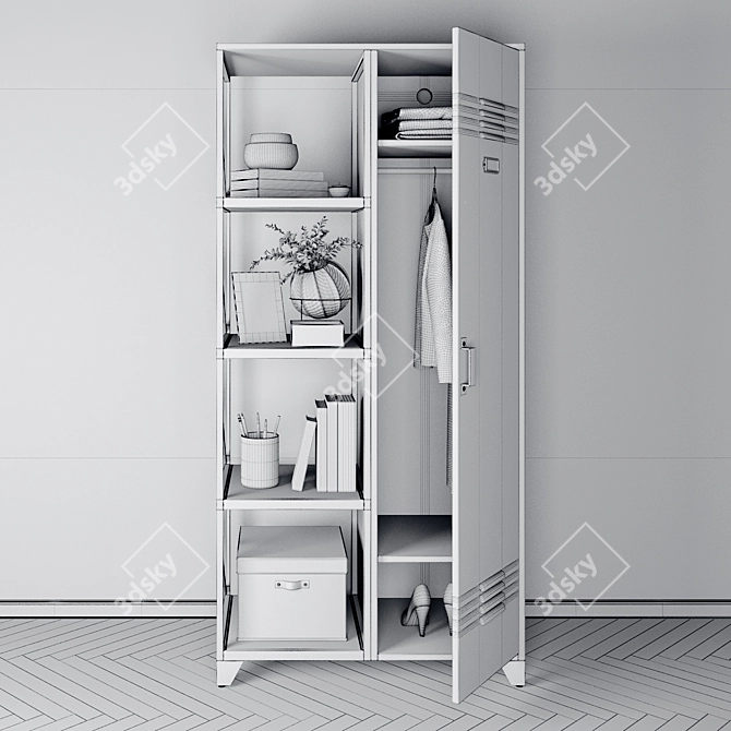 HIBA Decor Locker: Stylish Storage Solution 3D model image 3