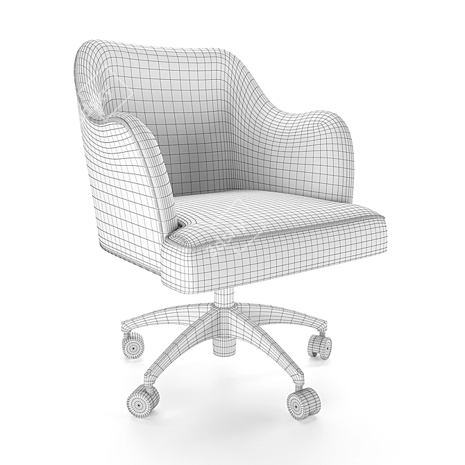 Vicky Armrest Wheels Chair: Ultimate Comfort & Mobility 3D model image 4