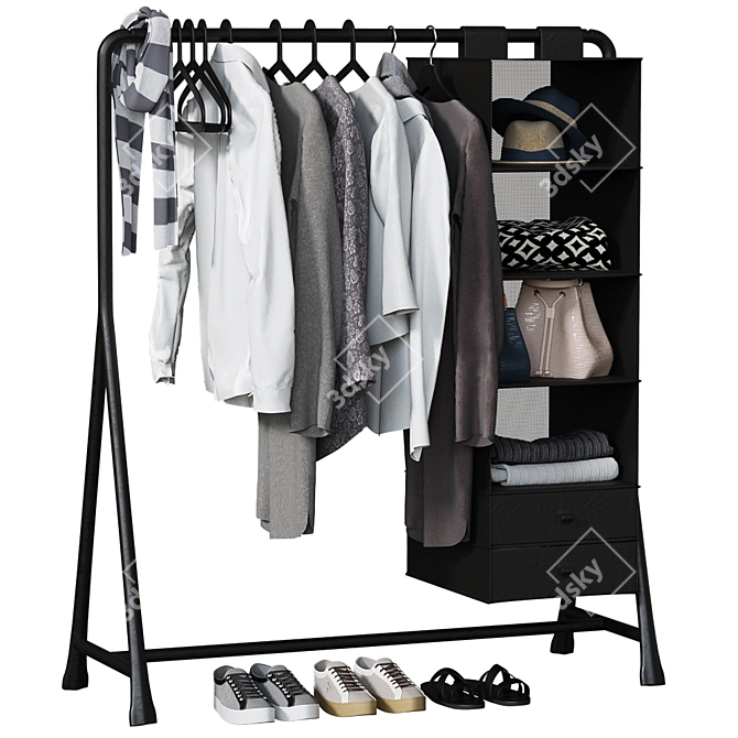 Turbo Floor Hanger: Convenient & Stylish 3D model image 2