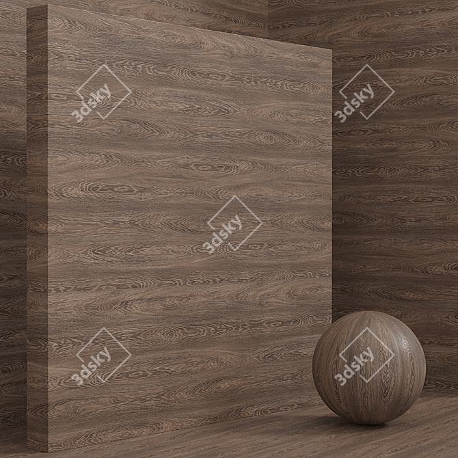 Oakwood Seamless Material Set 3D model image 2