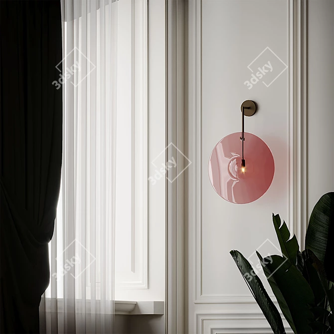 Elegant Orbe Wall Lamp 3D model image 4