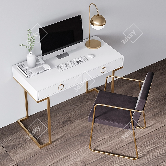 Sleek & Stylish Office Furniture Set 3D model image 3
