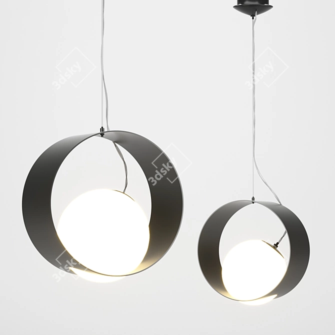 Elegant Camargo Chandelier - 150cm 3D model image 1