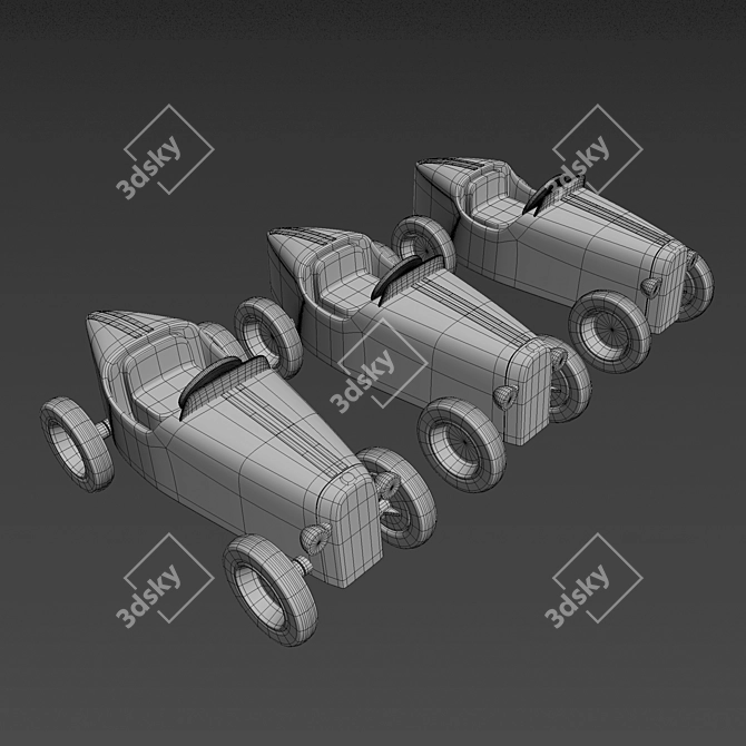 Speedy Coconut Racing Cars: Ultimate Fun for Kids 3D model image 2