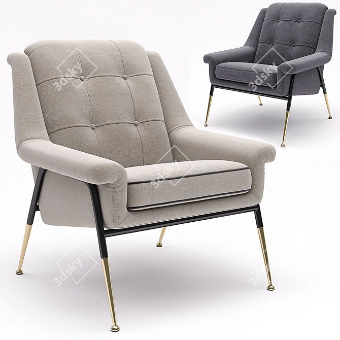 Tosconova Witton Armchair: Unparalleled Comfort and Style 3D model image 2