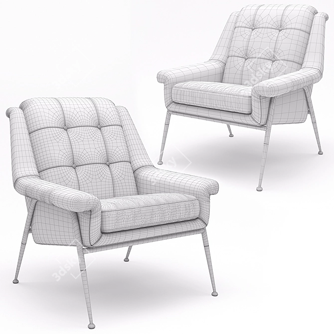 Tosconova Witton Armchair: Unparalleled Comfort and Style 3D model image 5