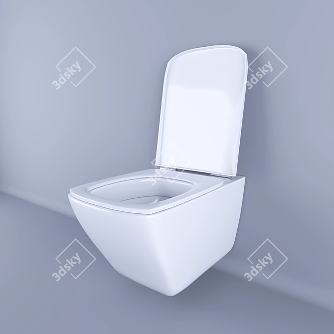 Modern Flush Toilet 3D model image 1
