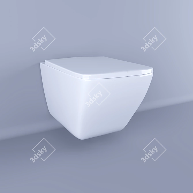 Modern Flush Toilet 3D model image 2