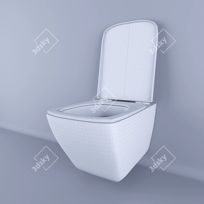 Modern Flush Toilet 3D model image 3