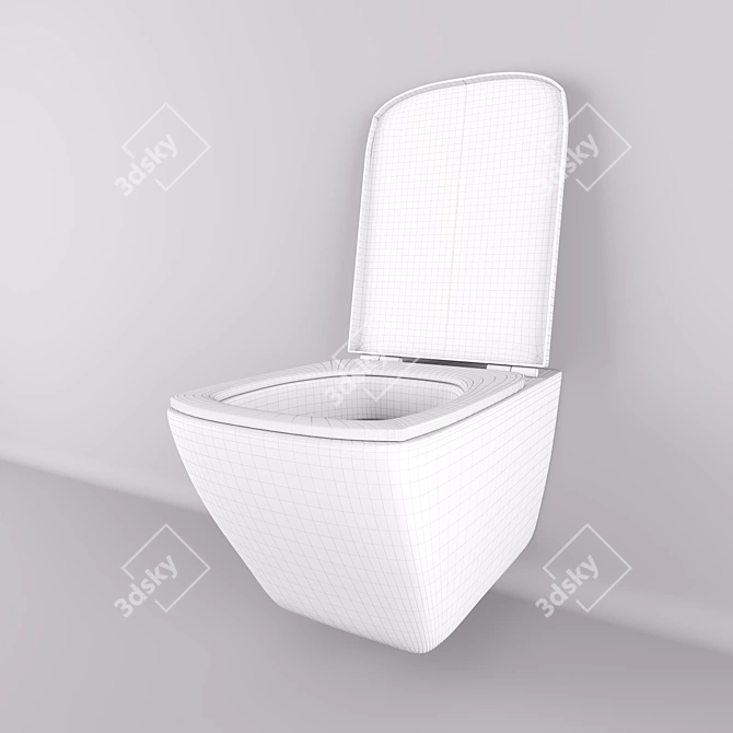 Modern Flush Toilet 3D model image 6