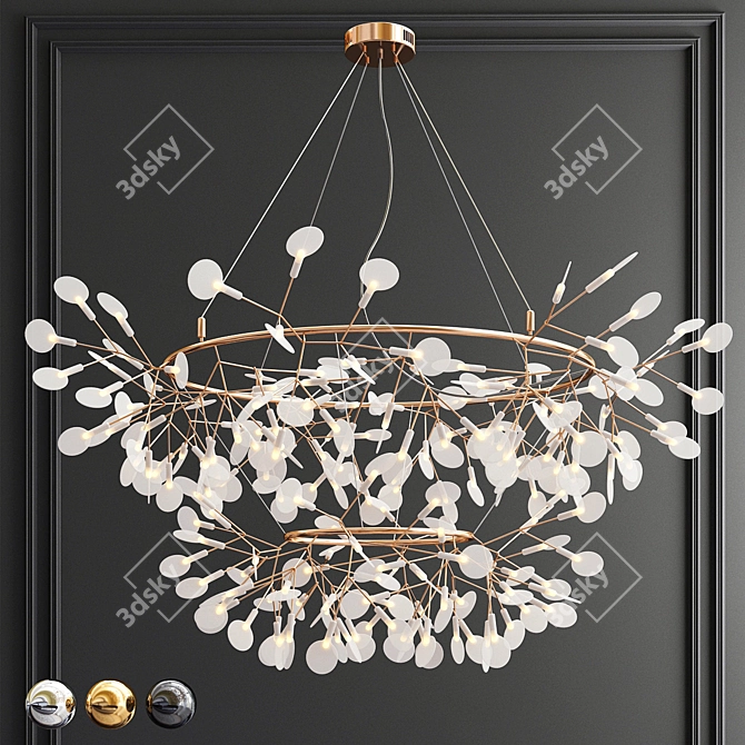 Elegant Double-Tear Chandeliers - Exclusive Collection 3D model image 3