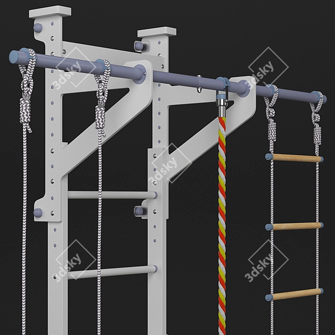 Swedish Wall Romana Eco2.1: Versatile Fitness Solution 3D model image 2