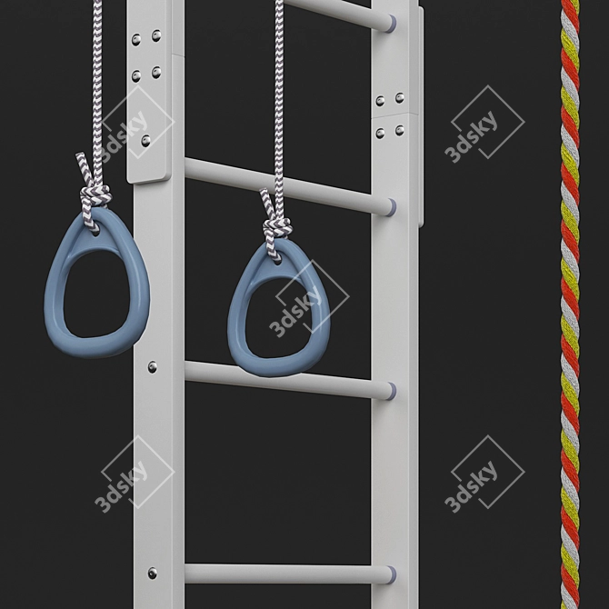 Swedish Wall Romana Eco2.1: Versatile Fitness Solution 3D model image 5