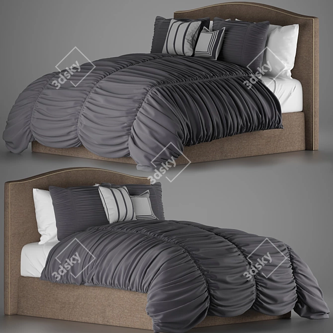 Madison Park Delancey 4-Piece Duvet Bed Set 3D model image 1