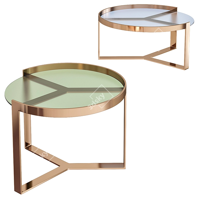 Aula Nesting Coffee Tables 3D model image 1