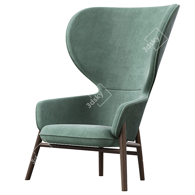 Elegant Hygge Lounge Chair 3D model image 2