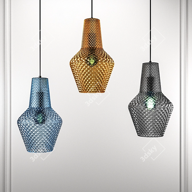 Maytoni Tommy Collection: Stylish Metal and Glass Pendant Light 3D model image 1