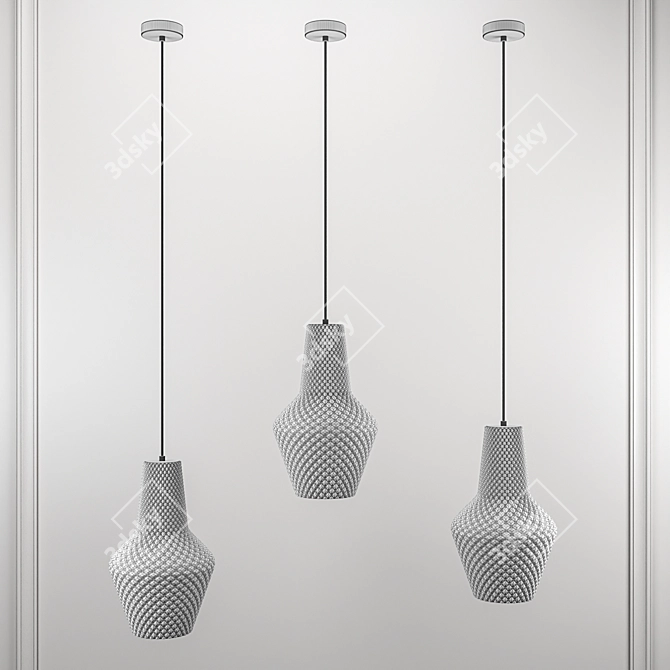 Maytoni Tommy Collection: Stylish Metal and Glass Pendant Light 3D model image 3