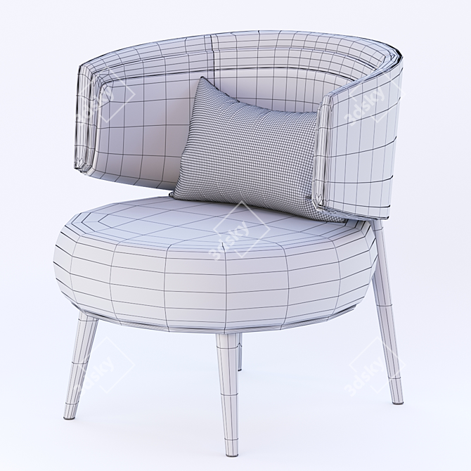 Elegant Lucerne Armchair by Frato 3D model image 4