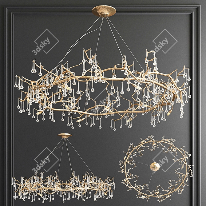 Serip Bijout Chandelier - Elegant Lighting for Any Space 3D model image 3