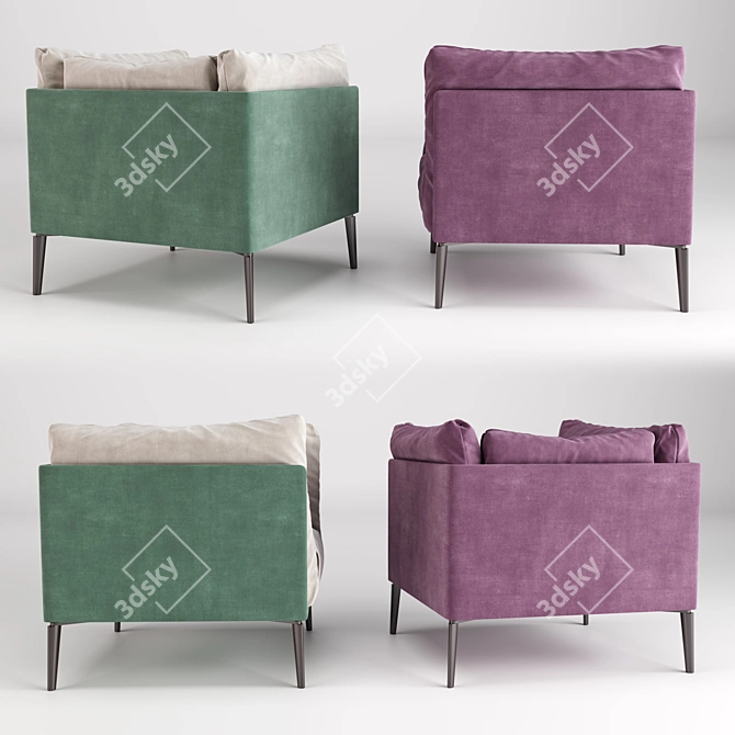 Modern Kubi Armchair by Novamobili 3D model image 2
