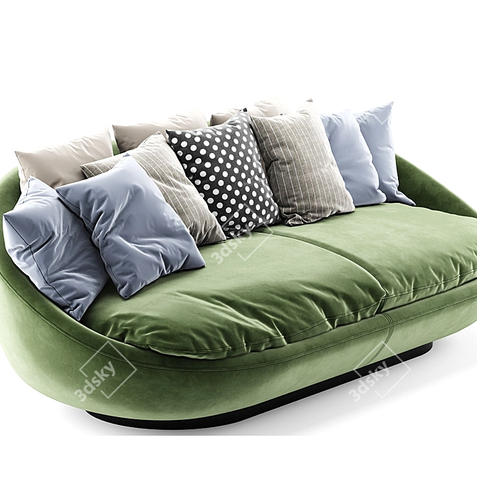 Luxury Italian Lacoon Sofa 3D model image 3