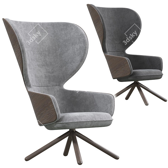 Elegant Hygge Lounge Chair 3D model image 1