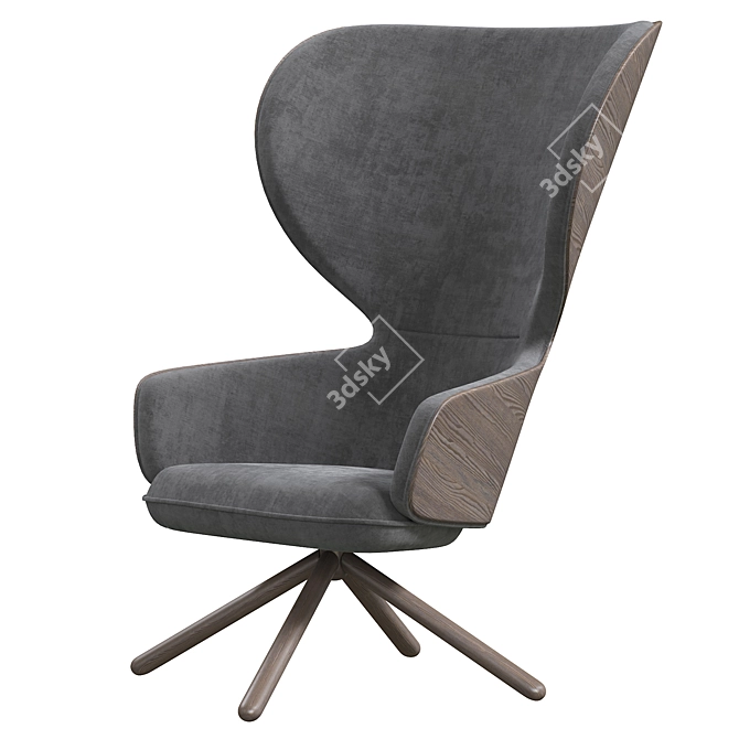 Elegant Hygge Lounge Chair 3D model image 2