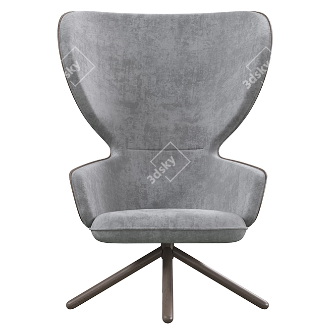 Elegant Hygge Lounge Chair 3D model image 3