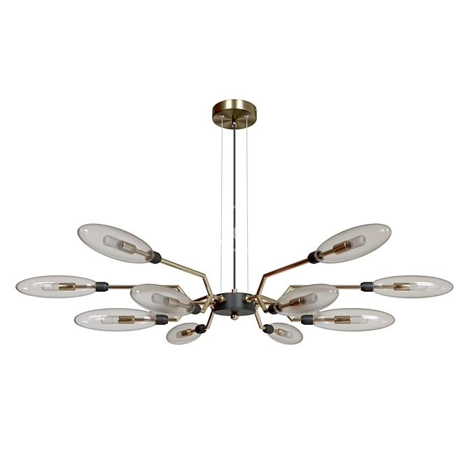 Elegant German Chandelier Ventura 3D model image 2