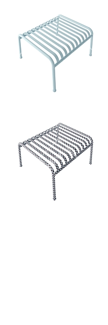 Palissade Lounge Chair Low with Ottoman 3D model image 5