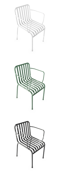 Sleek and Sturdy HAY Palissade Arm Chair 3D model image 2