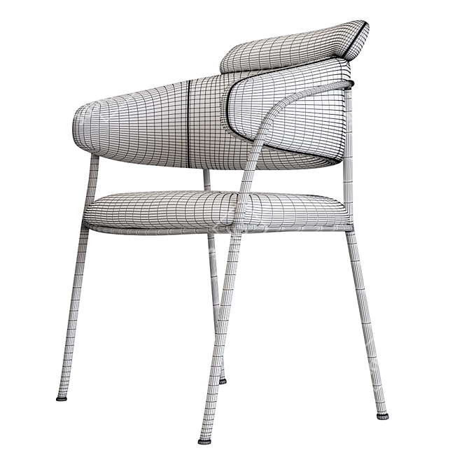 Elegant Lexington Chenille Chair - Perfect for Any Space! 3D model image 3