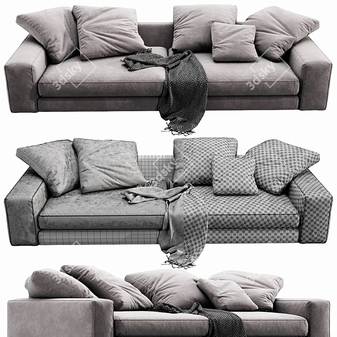 Verzelloni Holden: Modern Designer Sofa 3D model image 3