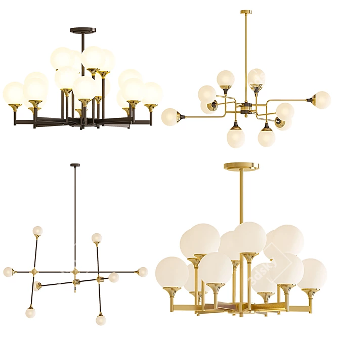 Modern Chandelier Collection 3D model image 1