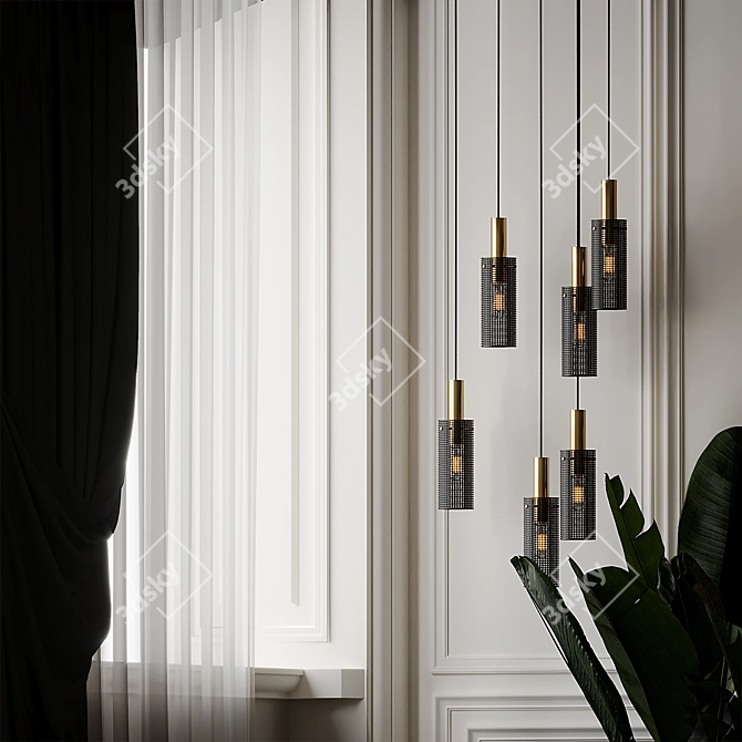 Modern Elegance: Rubn Vouge Pendant 3D model image 5