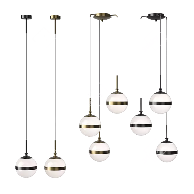 Gira One Glass Pendant Lamp 3D model image 2