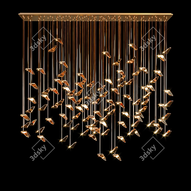 Graceful Butterfly Chandelier 3D model image 1