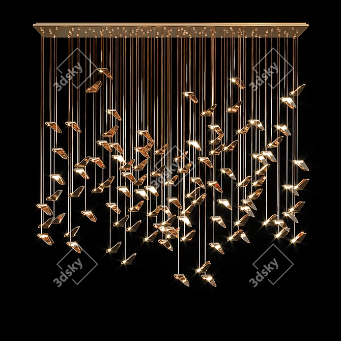 Graceful Butterfly Chandelier 3D model image 4