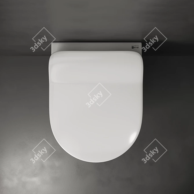 Sleek Wall-Hung Toilet by Ceramica Nova 3D model image 4