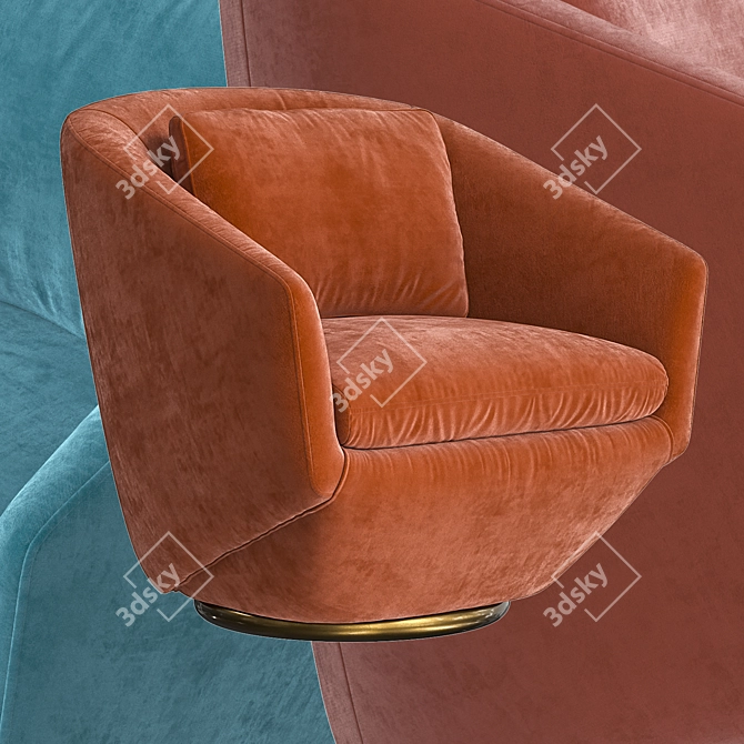 Contemporary Armchair by Angel Cerda 3D model image 3