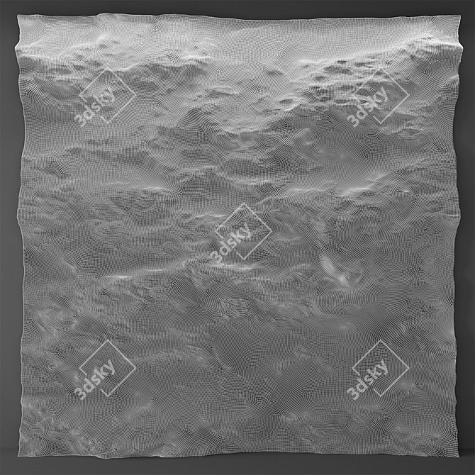 Sleek Stone Wall Panel 3D model image 5