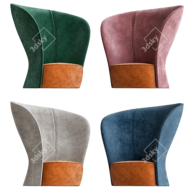 Cozy Comfort: SHELTER Armchair 3D model image 1