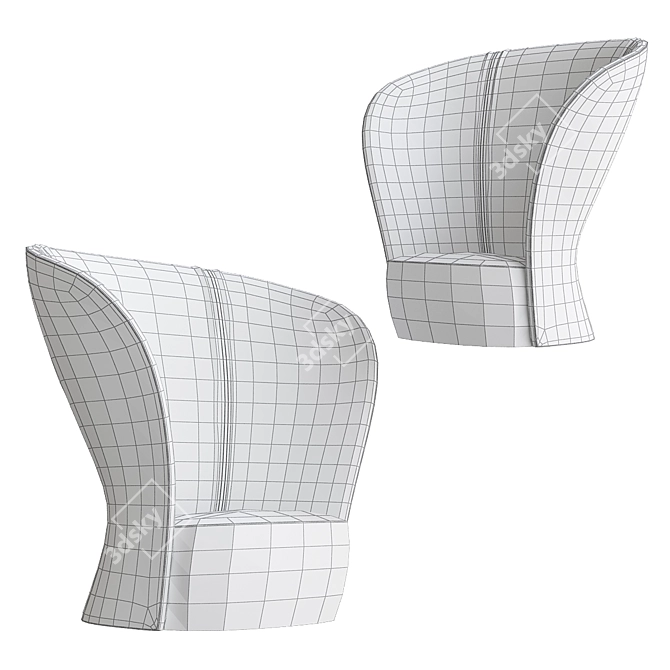 Cozy Comfort: SHELTER Armchair 3D model image 2