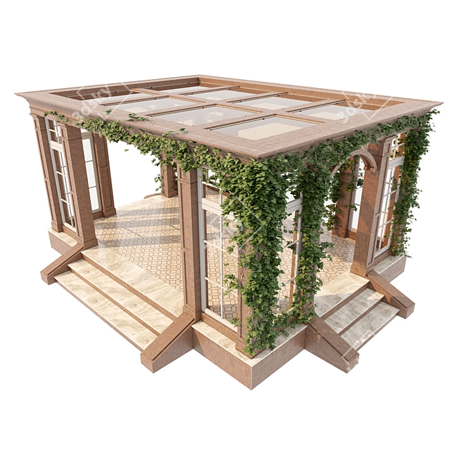 Elegant Outdoor Gazebo 3D model image 4