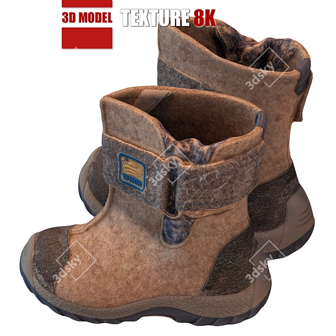 High-Quality Children's Shoes: 132 Options 3D model image 2