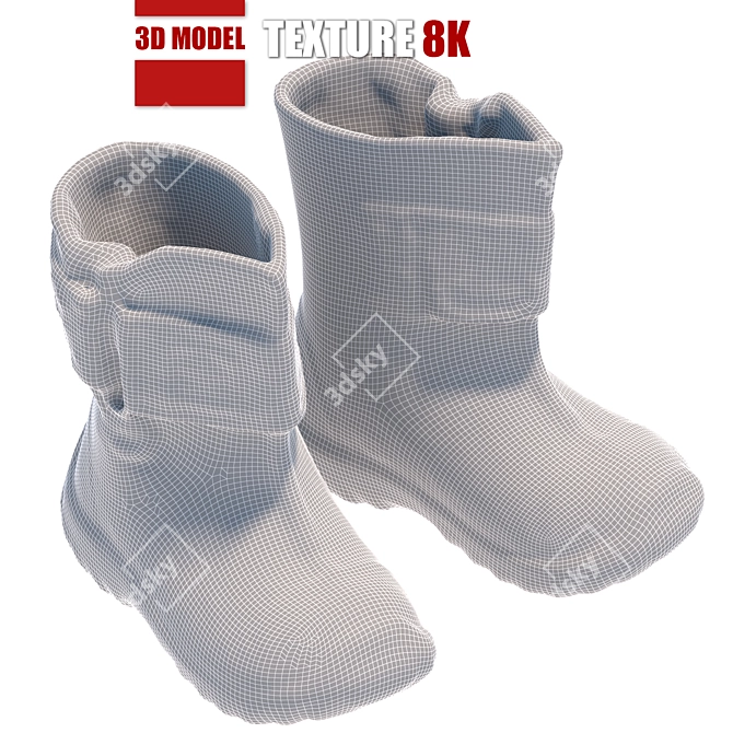 High-Quality Children's Shoes: 132 Options 3D model image 3