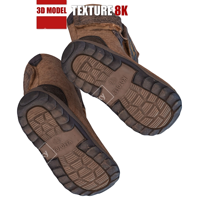 High-Quality Children's Shoes: 132 Options 3D model image 5